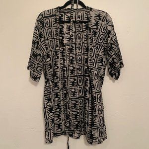 Vintage tribal block print robe